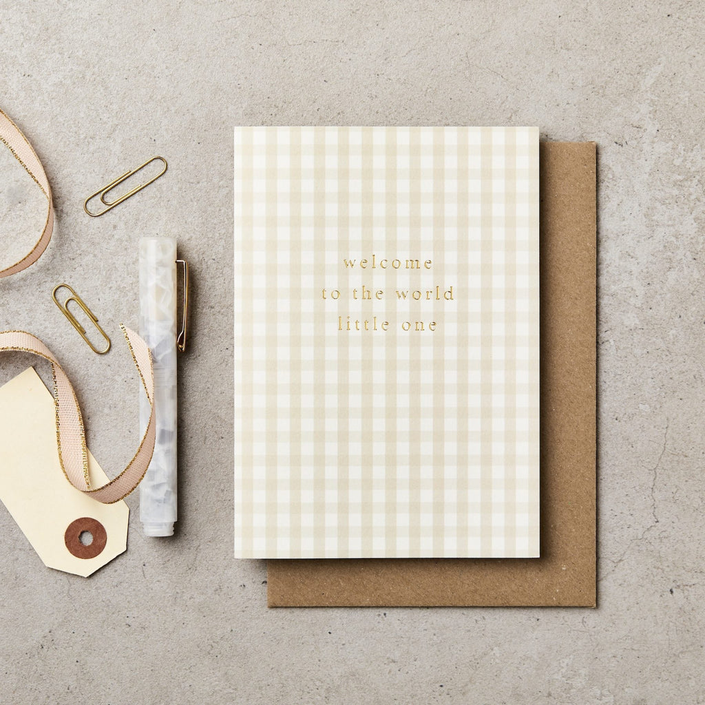 Katie Leamon: Welcome Baby Card - Acorn & Pip_Katie Leamon