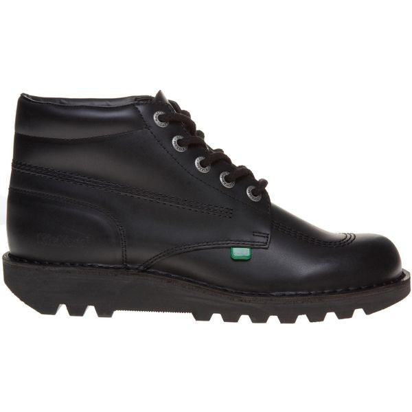 Kickers: Kick Hi - Black Leather / Laces - Acorn & Pip_Kickers