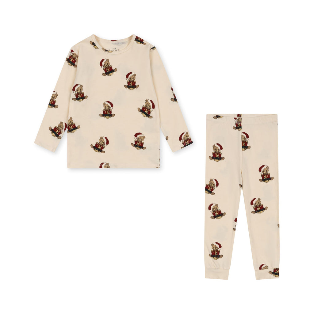 Konges Sløjd: Basic Blouse/Pants Set - Christmas Teddy - Acorn & Pip_Konges Sløjd