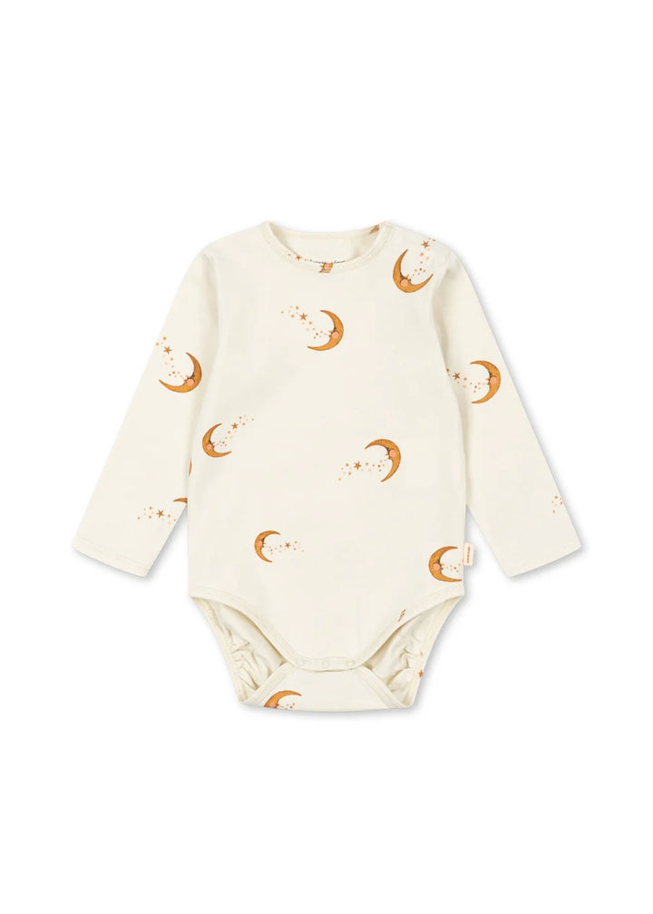Konges Sløjd Moon long sleeve baby bodysuit front
