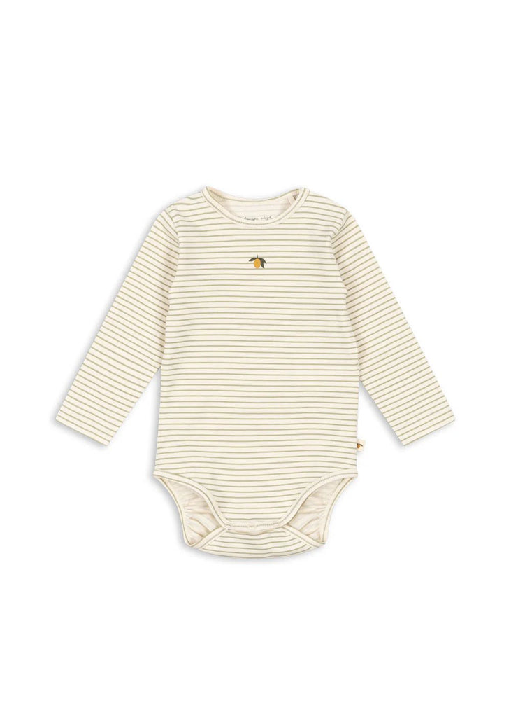 Konges Sløjd: Basic Newborn Body GOTS - Tea Stripe - Acorn & Pip_Konges Sløjd