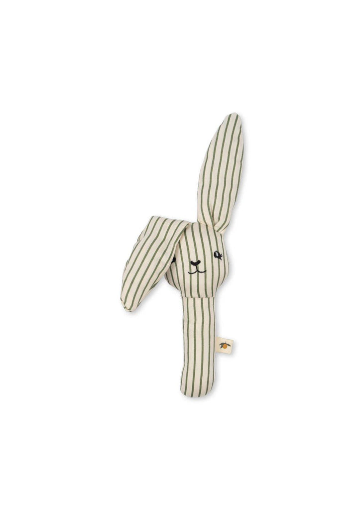 Konges Sløjd: Bunny Hand Rattle - Tea Stripe - Acorn & Pip_Konges Sløjd