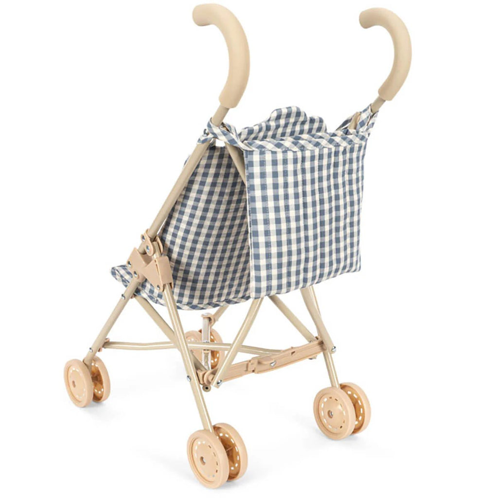 Konges Sløjd: Cheeky Print Doll Stroller (Blue Gingham) - Acorn & Pip_Konges Sløjd