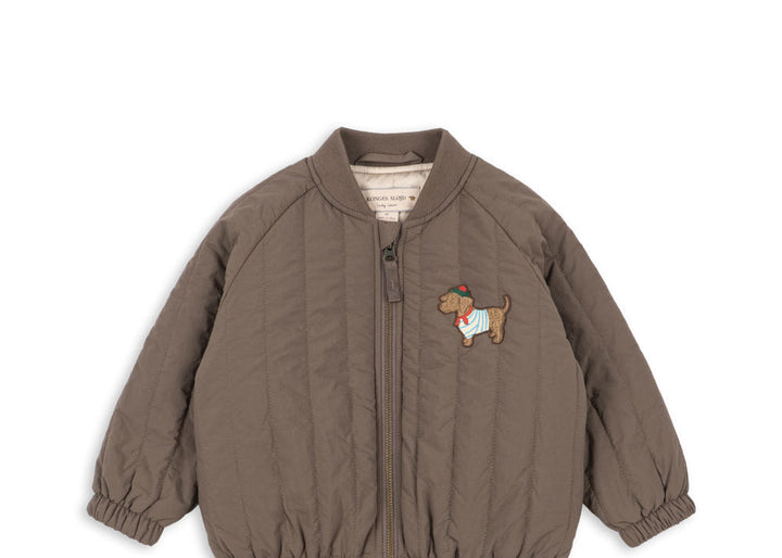 Juno Walnut bomber jacket front
