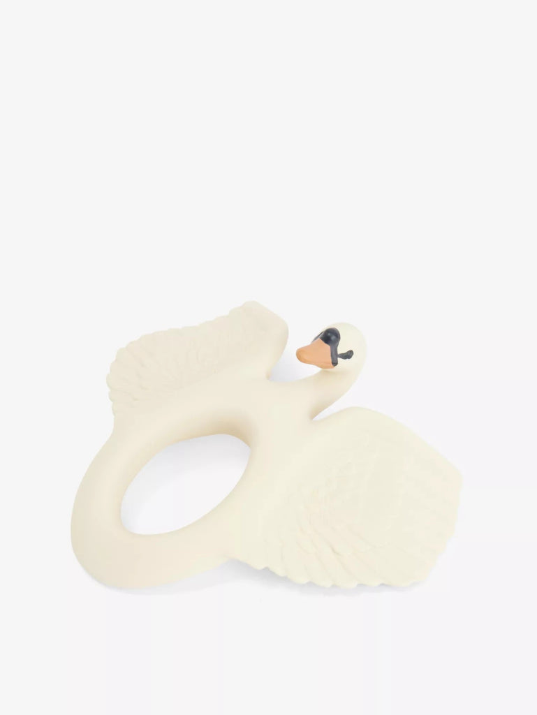 Konges Sløjd: Natural Rubber Teether Swan - Off White - Acorn & Pip_Konges Sløjd