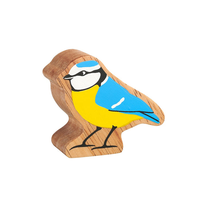 Lanka Kade Wooden Blue Tit Bird Toy – Blue & Yellow