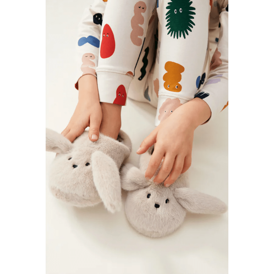 Liewood: Aviaja Rabbit Slippers - Mist - Acorn & Pip_Liewood