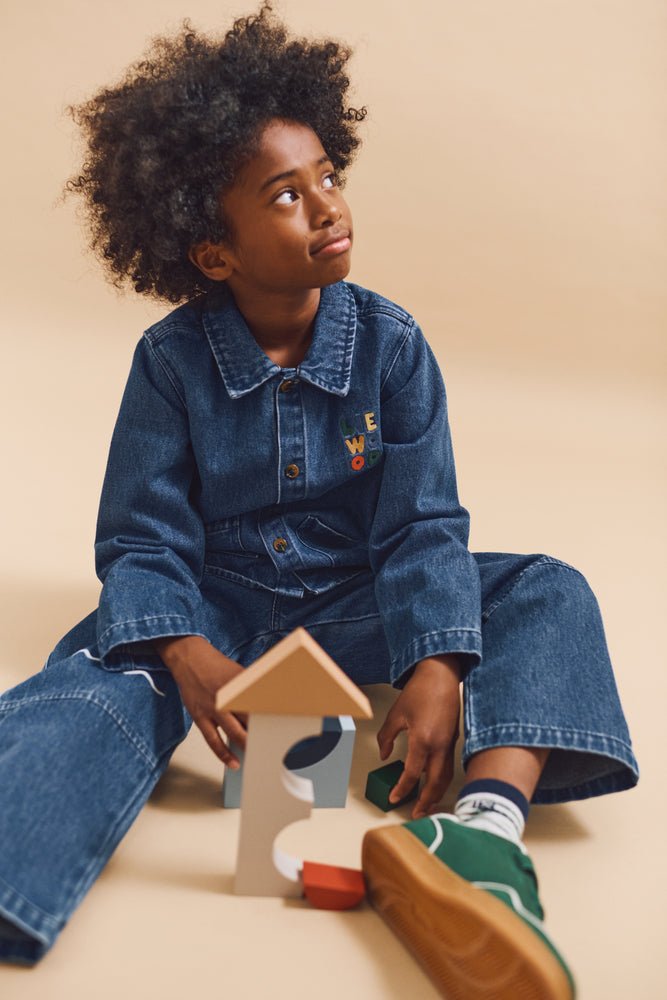 Liewood: Cesar Placement Denim Pants - Medium blue - Acorn & Pip_Liewood