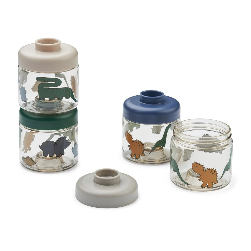 Liewood: Dominique Baby Food Boxes 4 - Pack Dinosaur / Mist - Acorn & Pip_Liewood