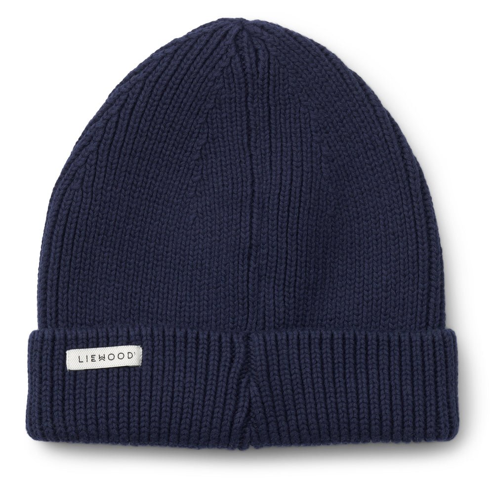 Liewood: Ezra Kids Beanie - Classic Navy - Acorn & Pip_Liewood