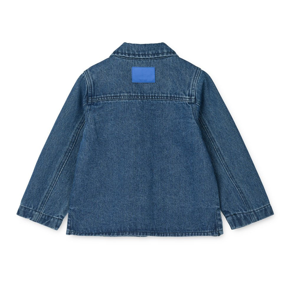 Liewood: Kinsley Placement Denim Overshirt - Medium Blue - Acorn & Pip_Liewood