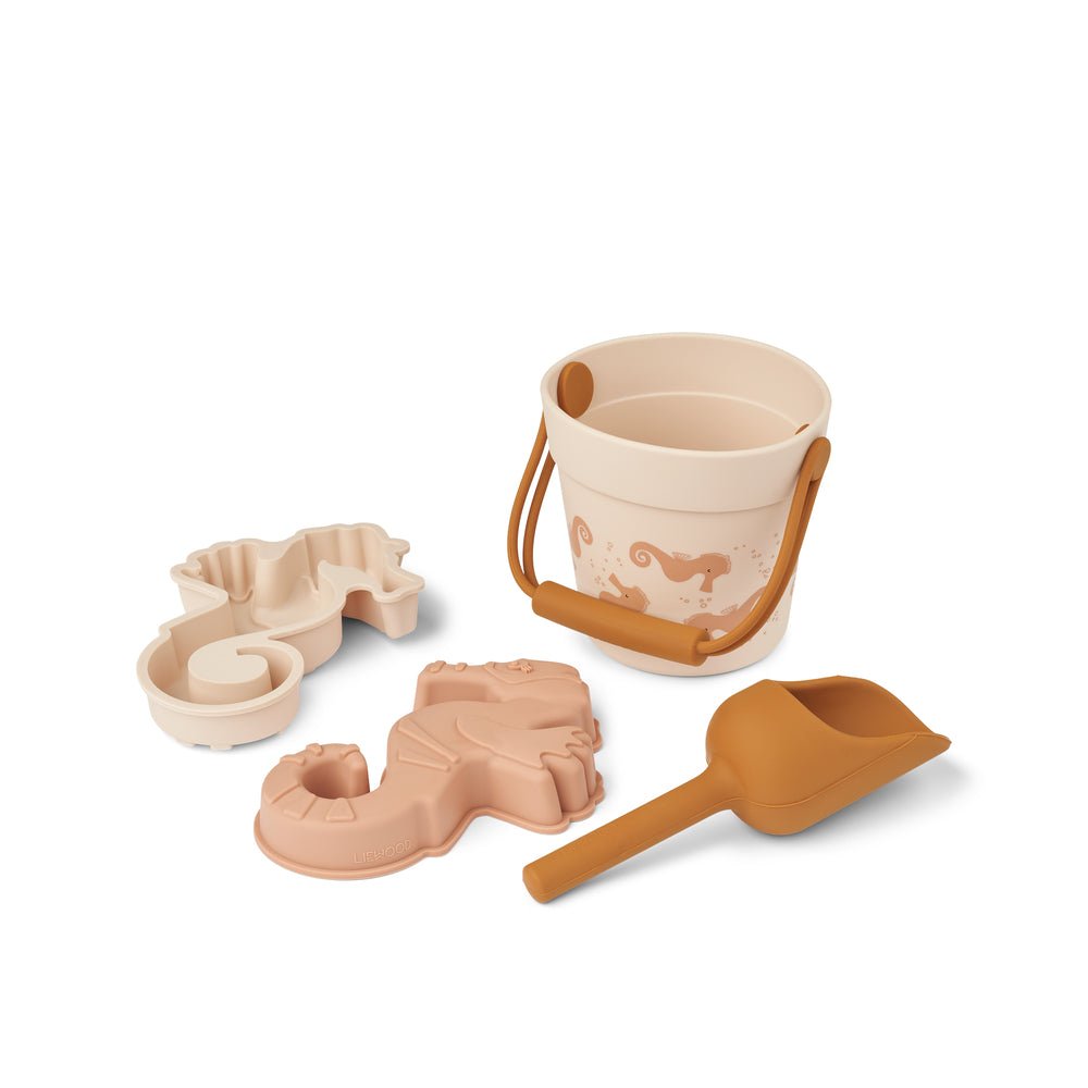 Liewood: Kit Mini Seahorse Beach Set - Seahorse / Apple Blossom - Acorn & Pip_Liewood