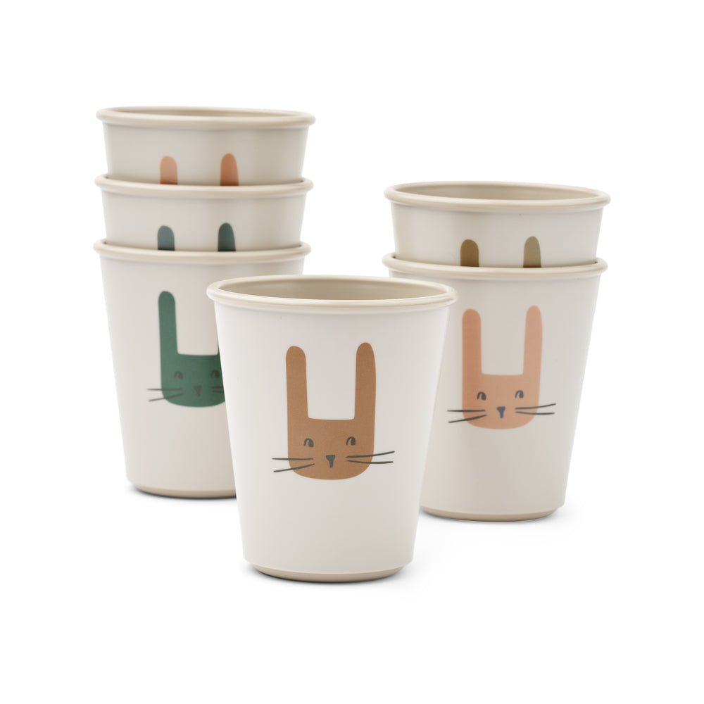 Liewood: Lana Cup 6 - Pack - Bunny / Sandy - Acorn & Pip_Liewood