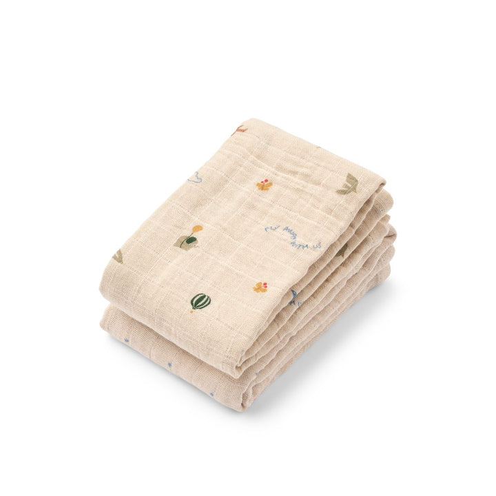 Liewood Lewis Muslin Cloth 2-Pack – Star / Flying Mix