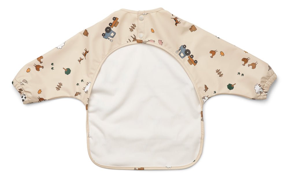 Liewood: Merle Cape Weaning Bib - Farm / Sandy - Acorn & Pip_Liewood