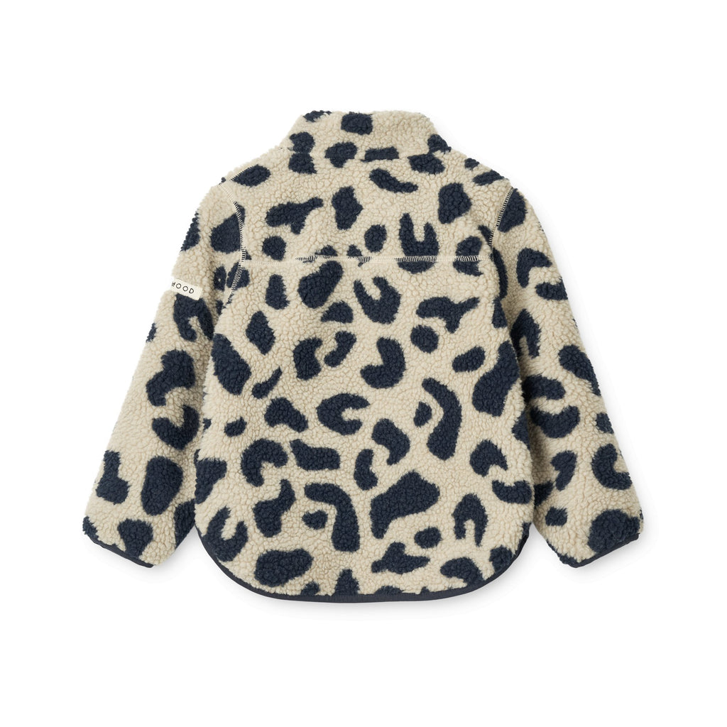 Liewood: Nolan Pile Printed Jacket - Mega Leo Mist - Acorn & Pip_Liewood