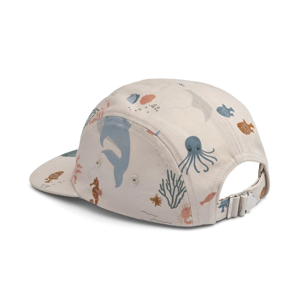 Liewood: Rory Kids Printed Sun Cap - Sea Creature / Sandy - Acorn & Pip_Liewood