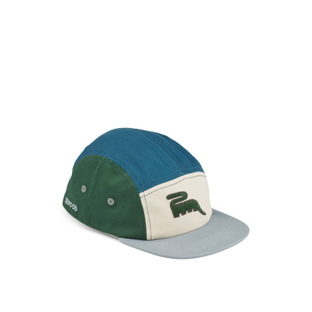 Liewood: Rory Printed Kids Cap - Blue Fog Multi Mix - Acorn & Pip_Liewood