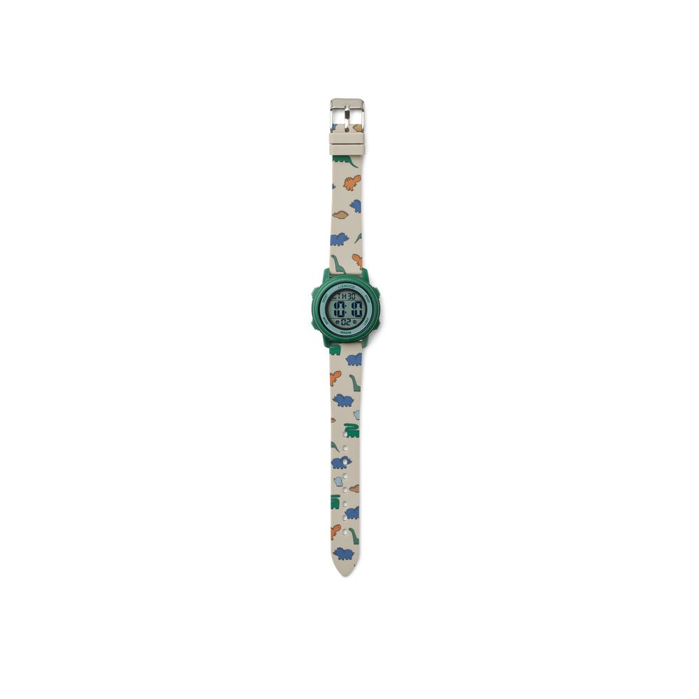 Liewood: Sussi Wrist Watch - Dinosaurs / Mist - Acorn & Pip_Liewood