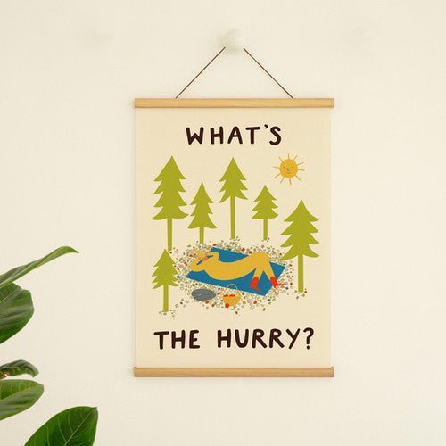 Little Black Cat: What’s The Hurry - A4 Print - Acorn & Pip_Little Black Cat Illustrated