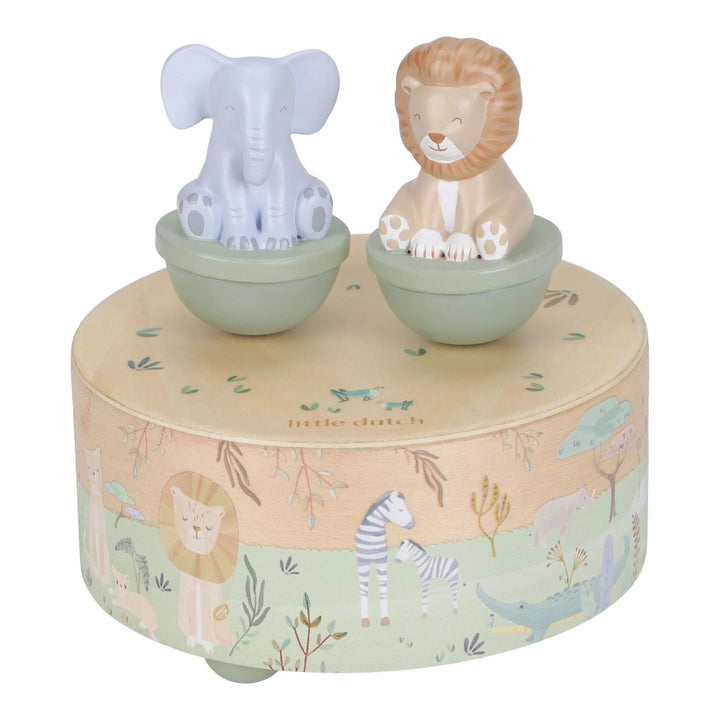 Little Dutch Safari Friends wooden music box