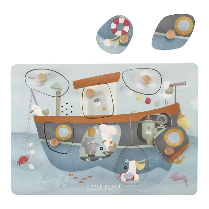 Little Dutch: Sound Puzzle Sailors Bay - Acorn & Pip_Little Dutch