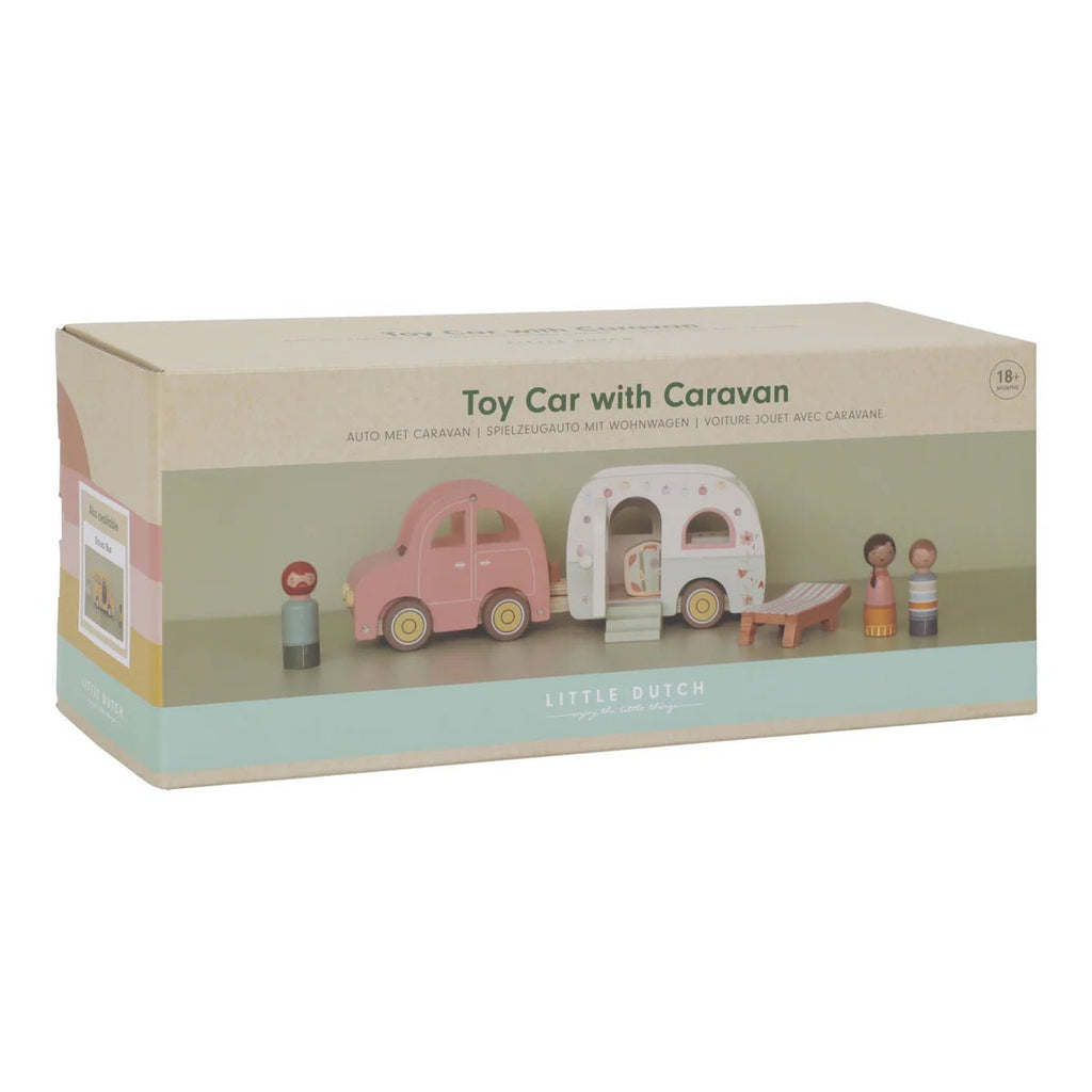 Little Dutch: Toy Car with Caravan - Acorn & Pip_Little Dutch