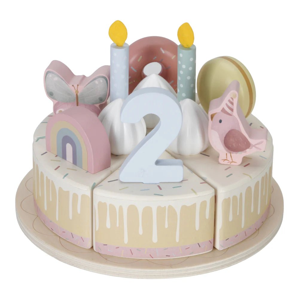 Little Dutch: Wooden Birthday Cake - Pink - Acorn & Pip_Little Dutch