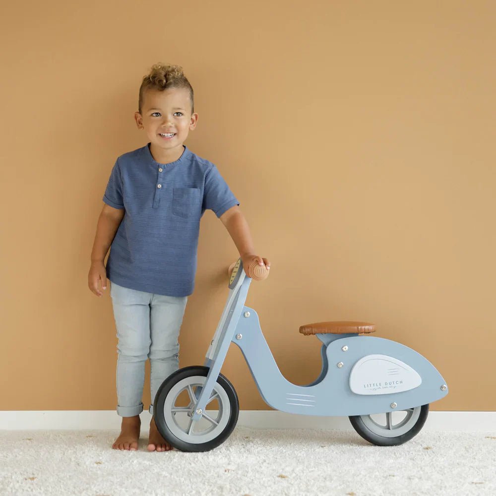 Little Dutch: Wooden Scooter - Blue - Acorn & Pip_Little Dutch