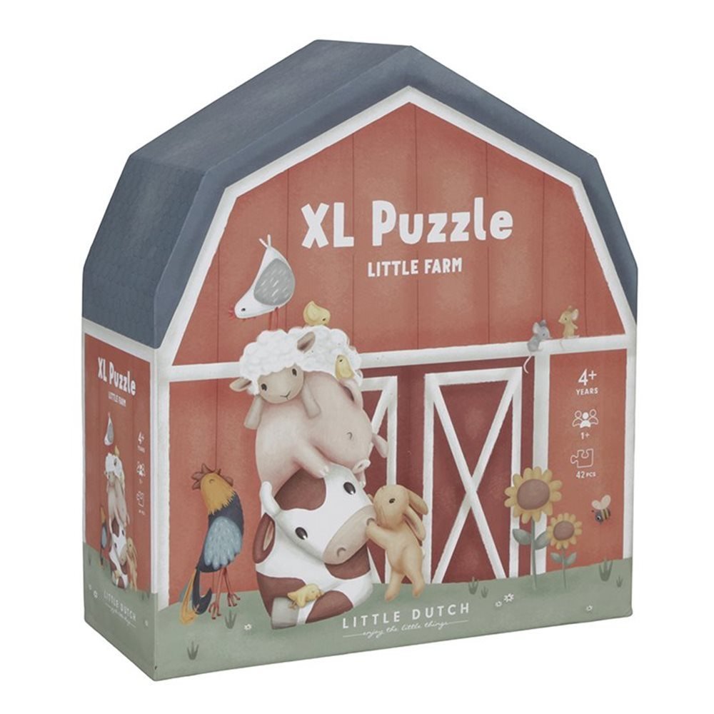 Little Dutch: XL Puzzle - Little Farm 42 Pcs - Acorn & Pip_Little Dutch