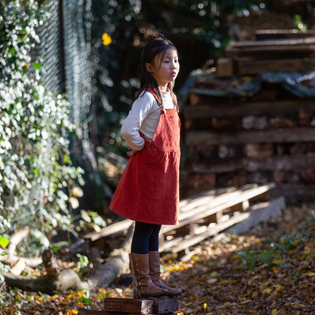 Little Green Radicals: Hazelnut Classic Pinafore Dress - Acorn & Pip_Little Green Radicals