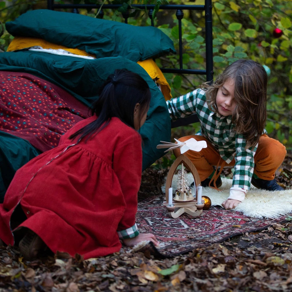 Little Green Radicals: Hazelnut Reversible Corduroy Pocket Dress - Acorn & Pip_Little Green Radicals