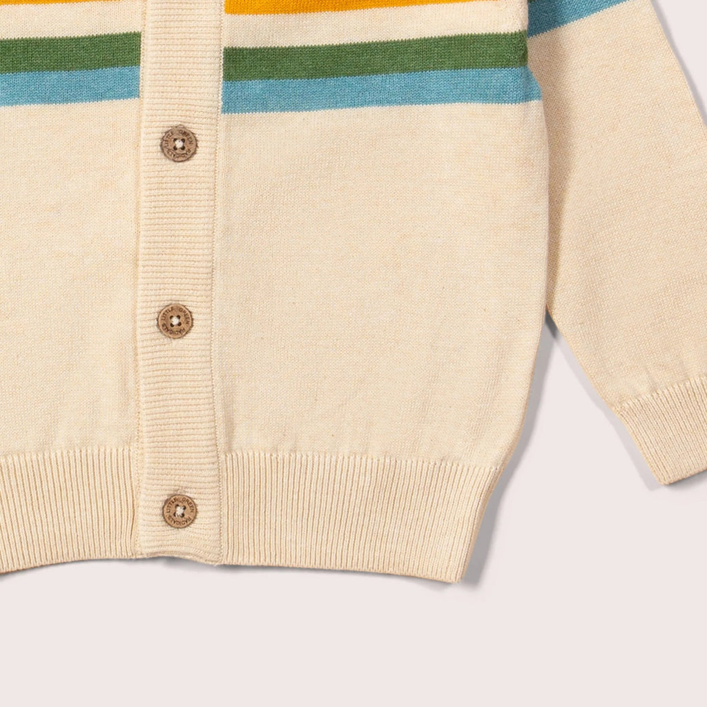 Little Green Radicals: Rainbow Stripes Cardigan - Acorn & Pip_Little Green Radicals