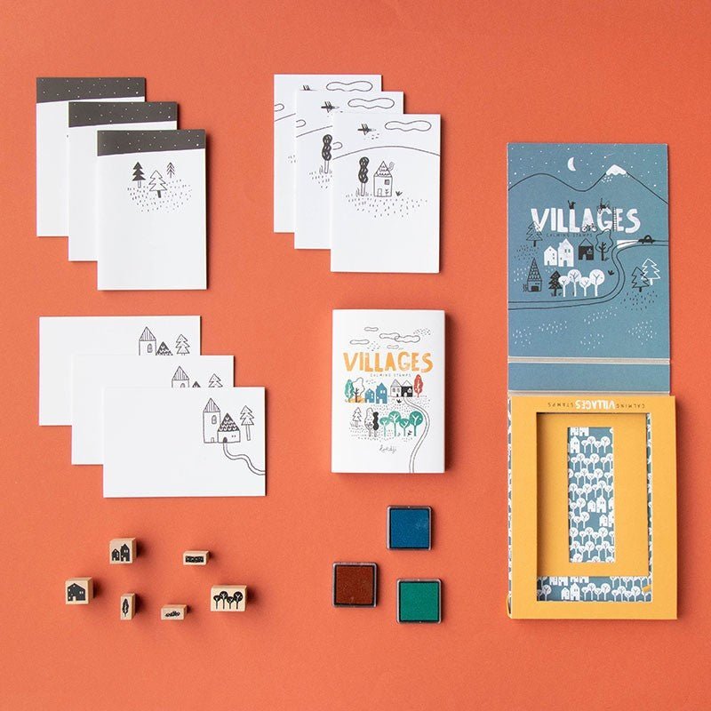 Londji: Activities - Calming Stamps - Village Theme - Acorn & Pip_Londji