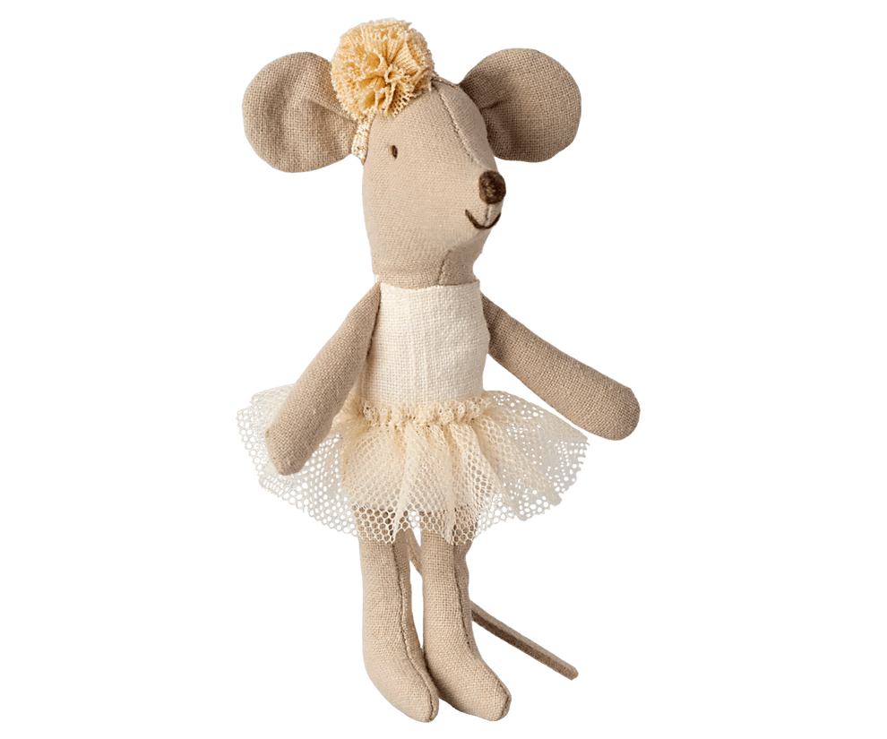 Maileg: Ballerina mouse, Little sister - Off white - Acorn & Pip_Maileg