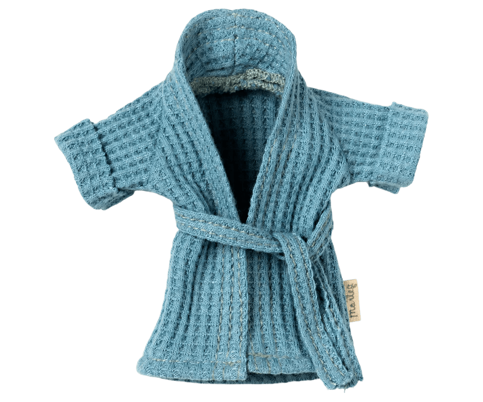 Maileg: Bathrobe - Dusty Blue - Acorn & Pip_Acorn & Pip