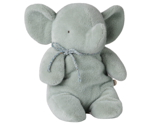 Maileg Medium Elephant Plush – Soft Mint