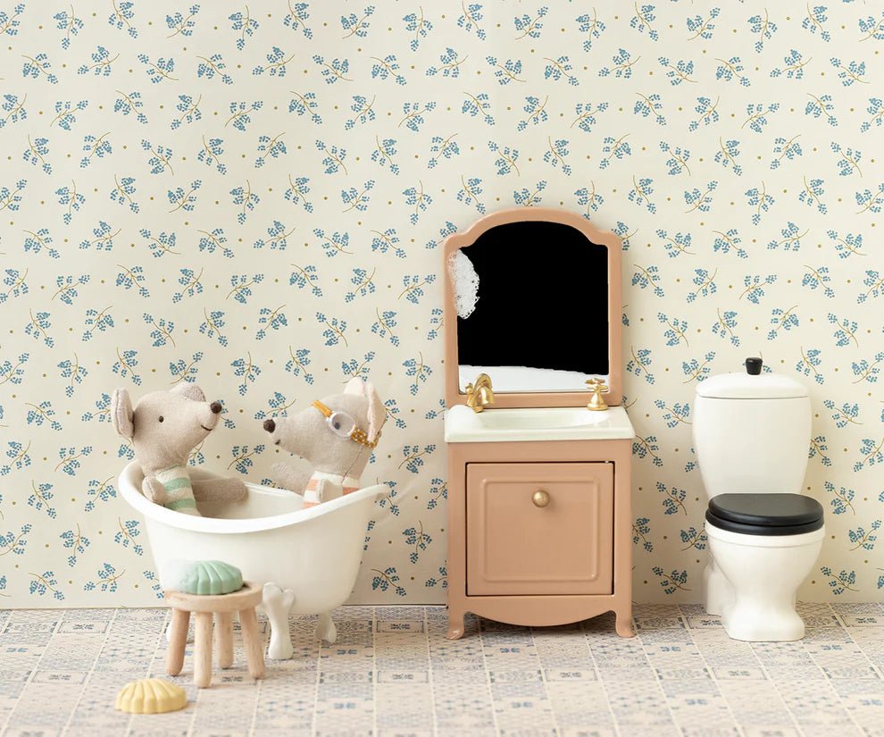 Maileg: Sink dresser, Mouse - Powder - Acorn & Pip_Maileg