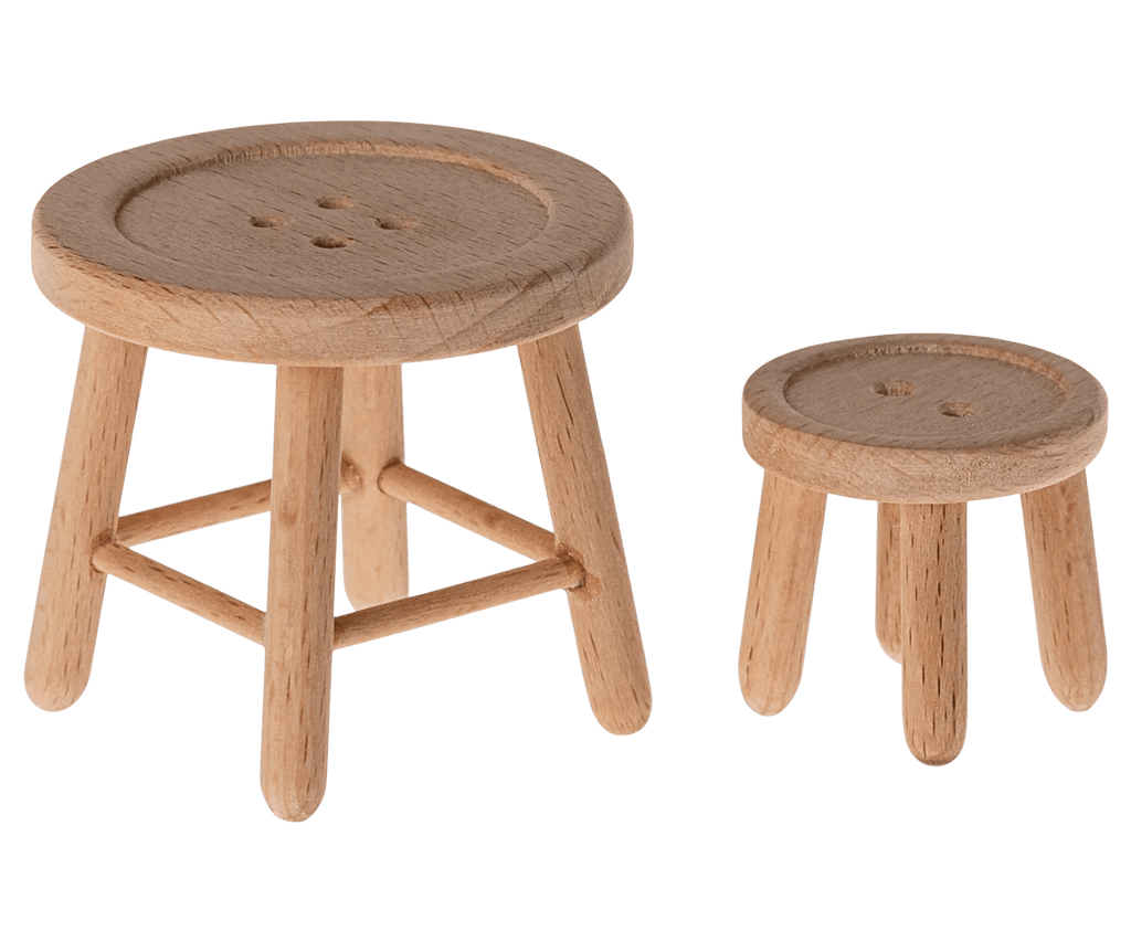 Maileg: Table & Stools - Mouse - Acorn & Pip_Maileg