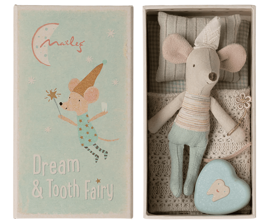 Maileg: Tooth fairy mouse matchbox, Little Brother - Acorn & Pip_Maileg