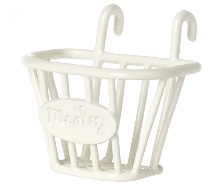 Maileg: Tricycle Basket - Mouse (White)