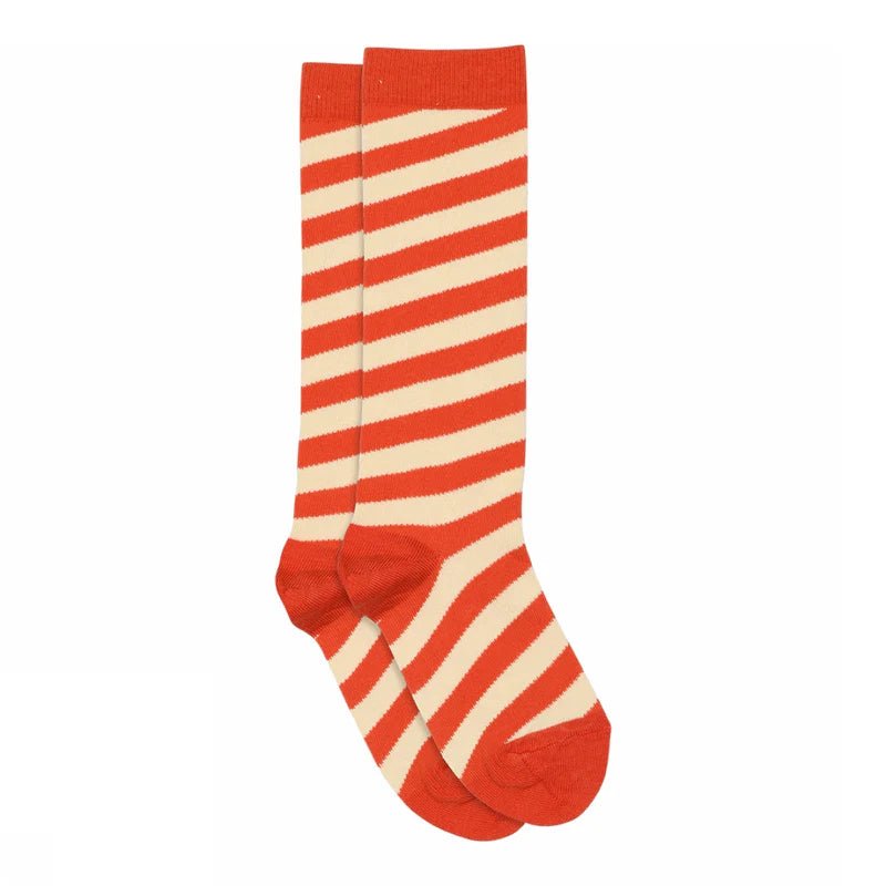 Melton: Candy stripes knee socks - Grenadine - Acorn & Pip_Melton