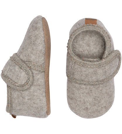 Melton: Classic Kids’ Wool Slippers - Beige - Acorn & Pip_Melton