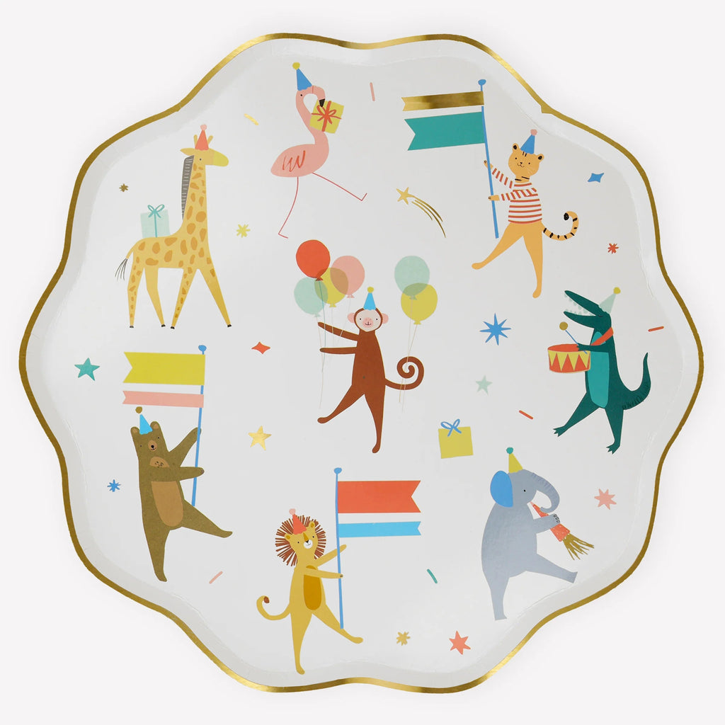 Meri Meri: Animal Parade Dinner Plates - Acorn & Pip_Meri Meri