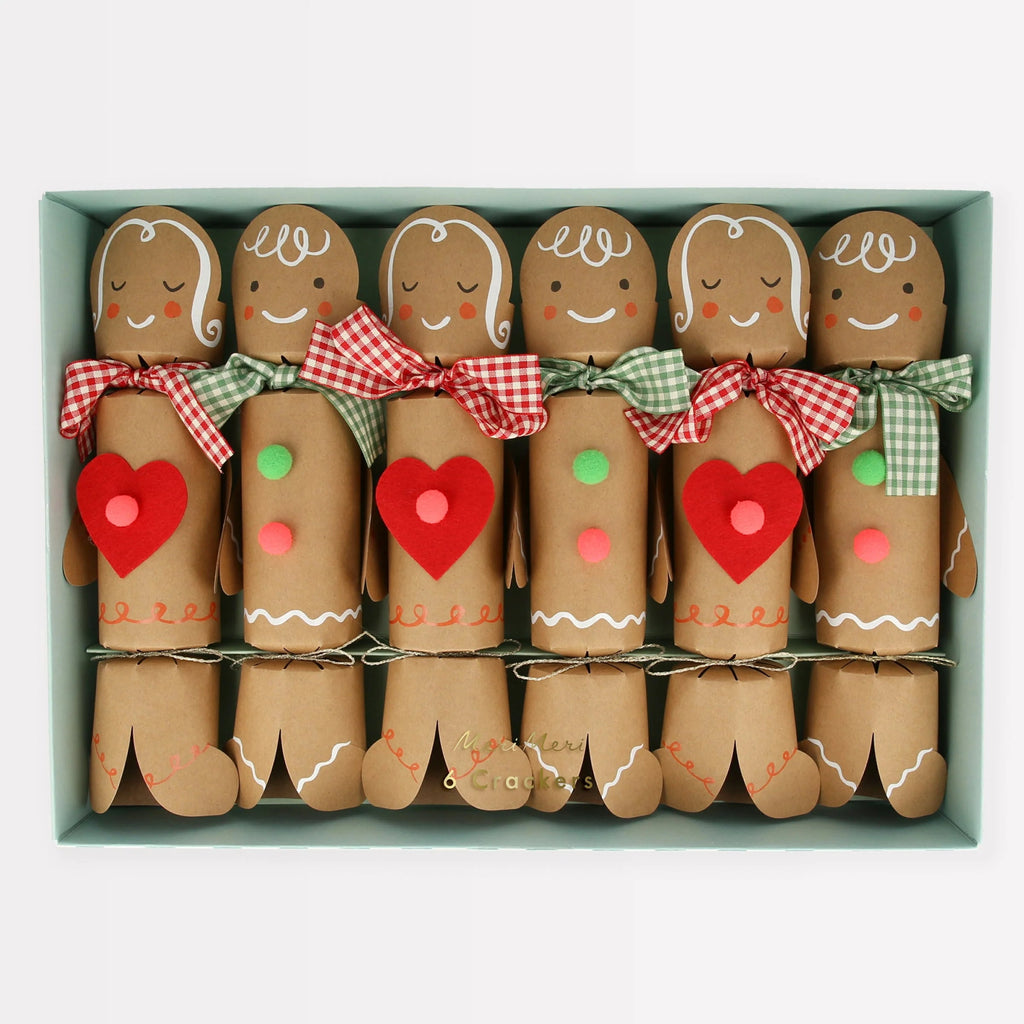 Meri Meri: Gingerbread Christmas Crackers x 6 - Acorn & Pip_Meri Meri