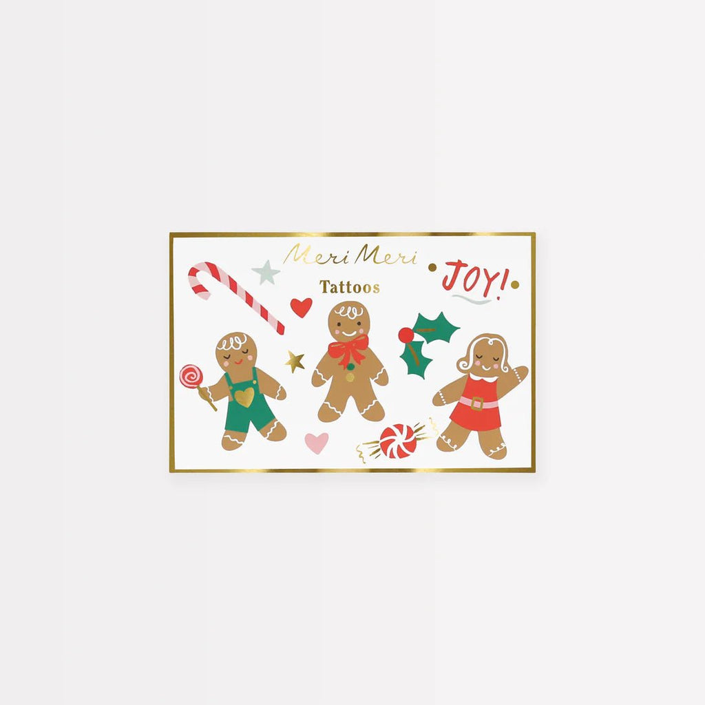 Meri Meri: Gingerbread Temporary Tattoos - Acorn & Pip_Meri Meri