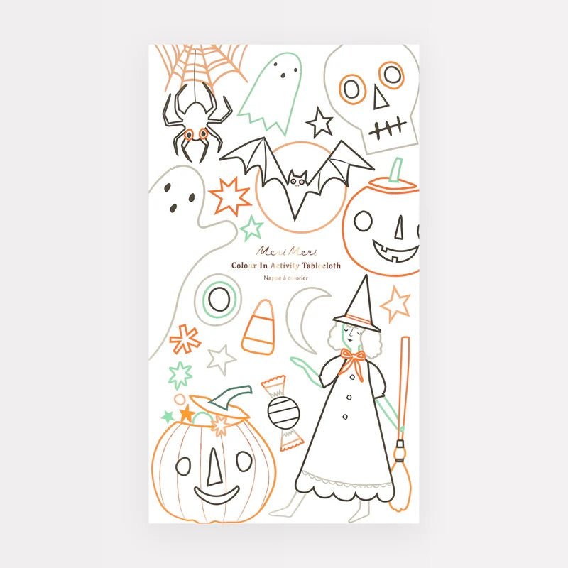 Meri Meri: Halloween Colour In Activity Tablecloth - Acorn & Pip_Meri Meri