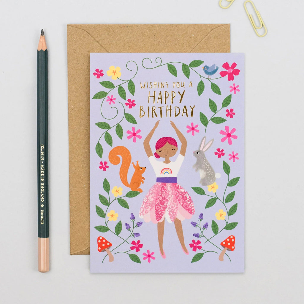 Mifkins: Twinkle Toes Birthday Card - Acorn & Pip_Mifkins