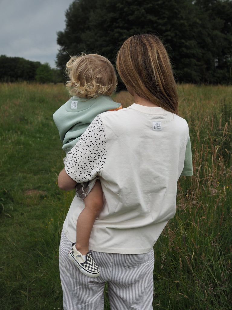 Mini & Moi: Colour Block Mini Kids Sweater - Acorn & Pip_Mini & Moi