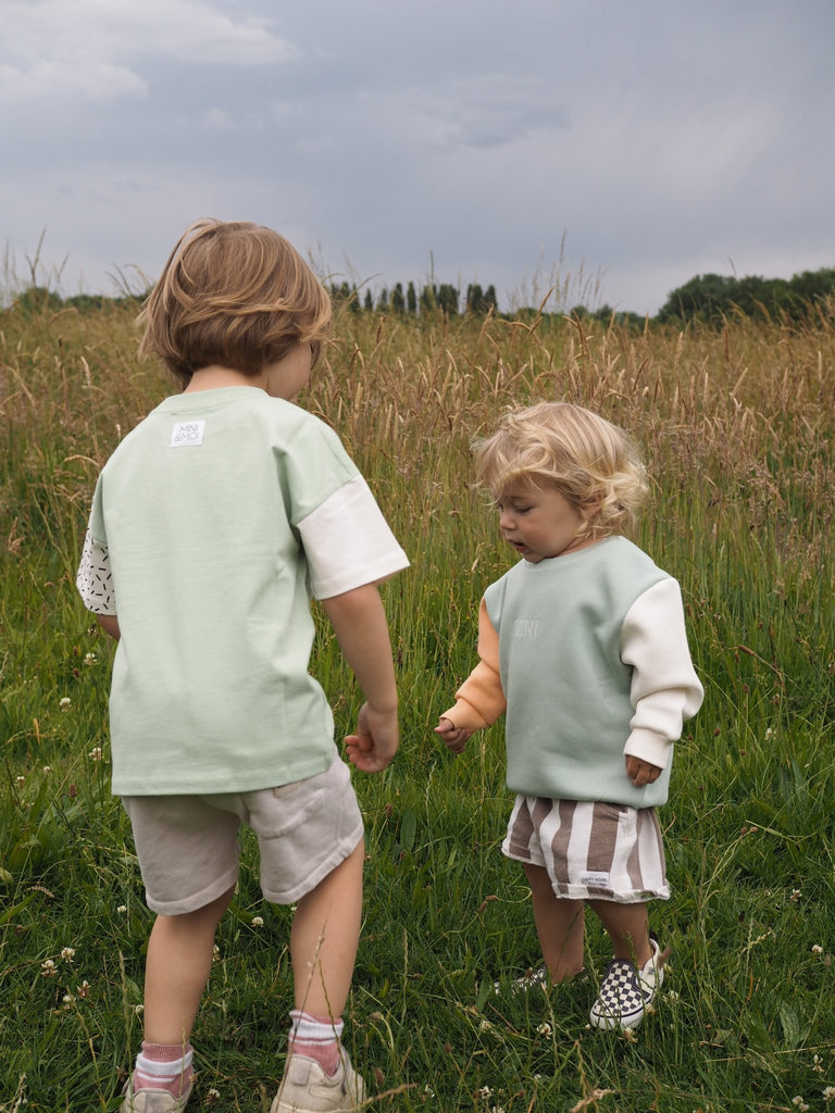 Mini & Moi: Colour Block Tee - Mini - Acorn & Pip_Mini & Moi